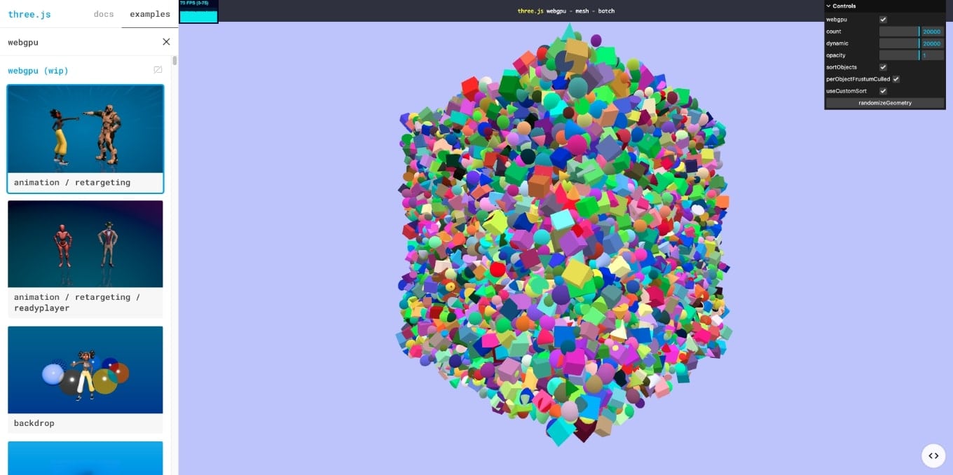 three.js examples