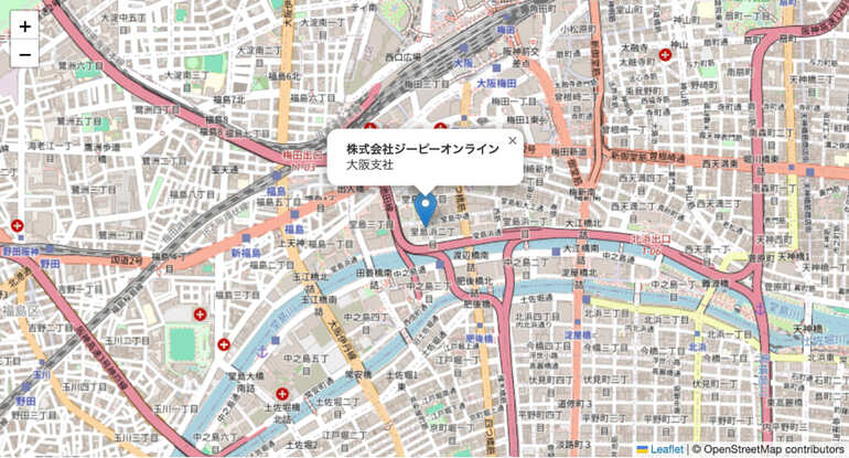 OpenStreetMapの実装イメージ